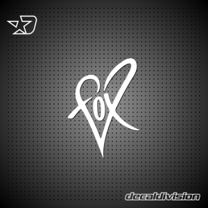 Fox Heart Sticker